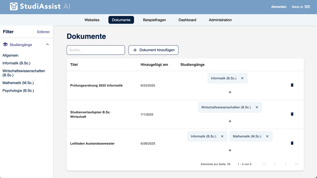 StudiAssist Knowledge Manager for Documents Screenshot